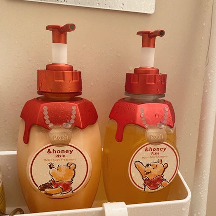 アンドハニー ピクシー モイストシルキー シャンプー&ヘアトリートメント 限定ペアセット/プーさん/&honey/市販シャンプーを使ったクチコミ(1枚目)