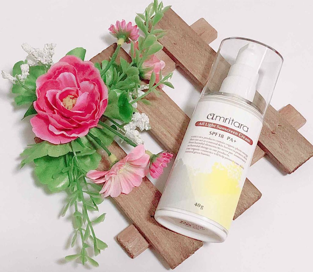 オールライト サンスクリーン クリーム SPF18 PA+/AMRITARA/化粧下地を使ったクチコミ（2枚目）