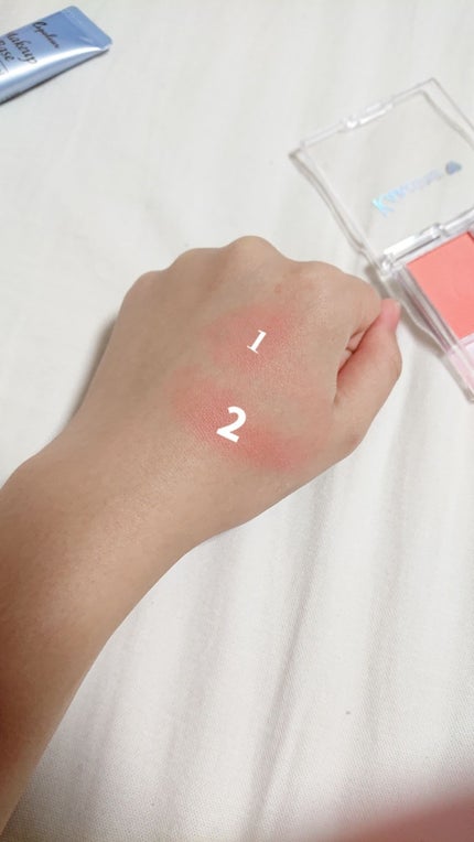 ダイソー 関西コレクションコラボコスメ/DAISO/パウダーチークを使ったクチコミ(2枚目)