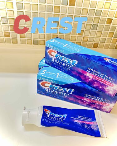 Crest 3d ホワイト クレストの口コミ 長年愛用 歯磨き粉 Crestの歯磨き粉 By Moana 混合肌 代後半 Lips