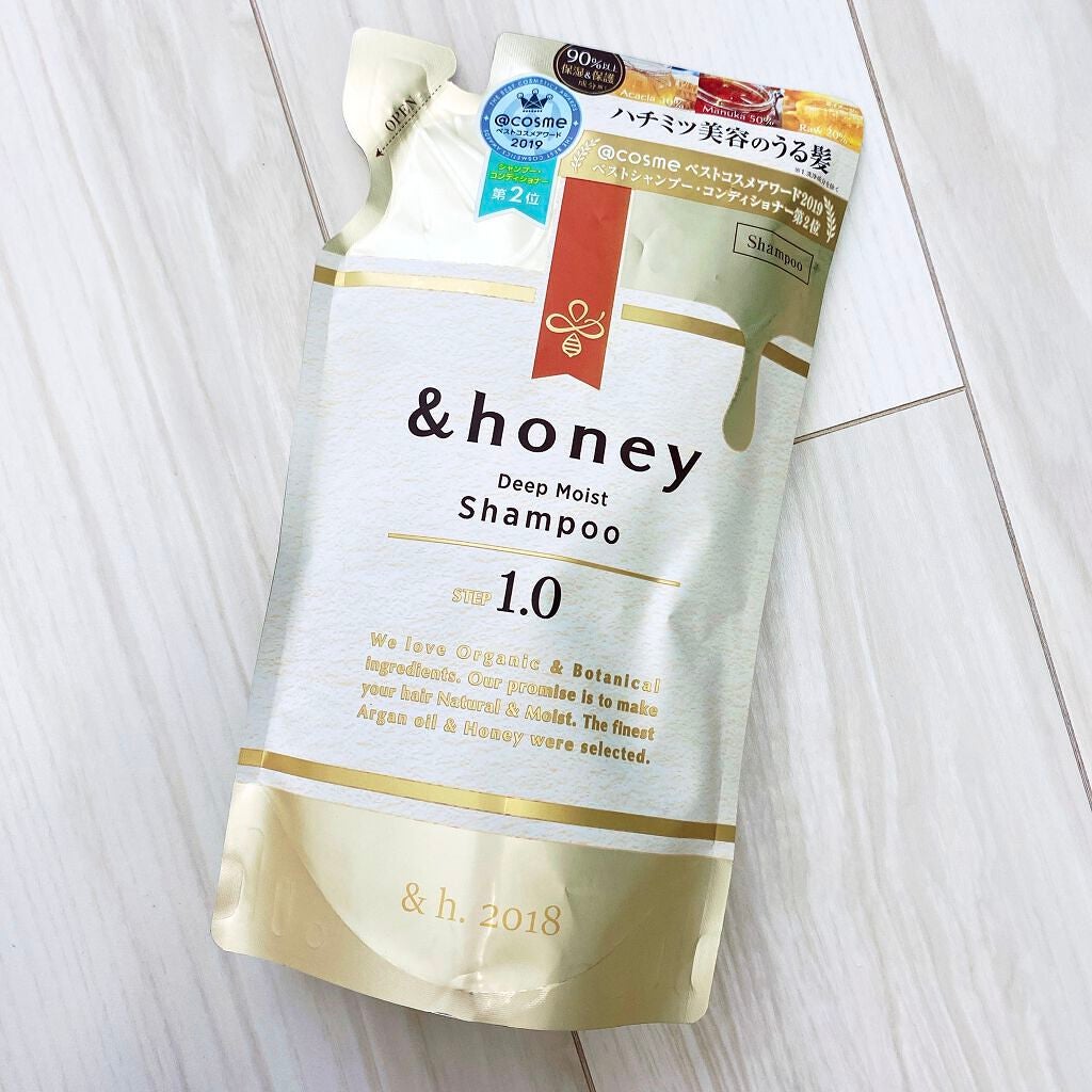 ディープモイスト シャンプー1.0/ヘアトリートメント2.0/&honey/市販シャンプーを使ったクチコミ(1枚目)