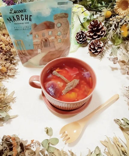 もち麦スープ/ラコックマルシェ/低糖質食品を使ったクチコミ(1枚目)