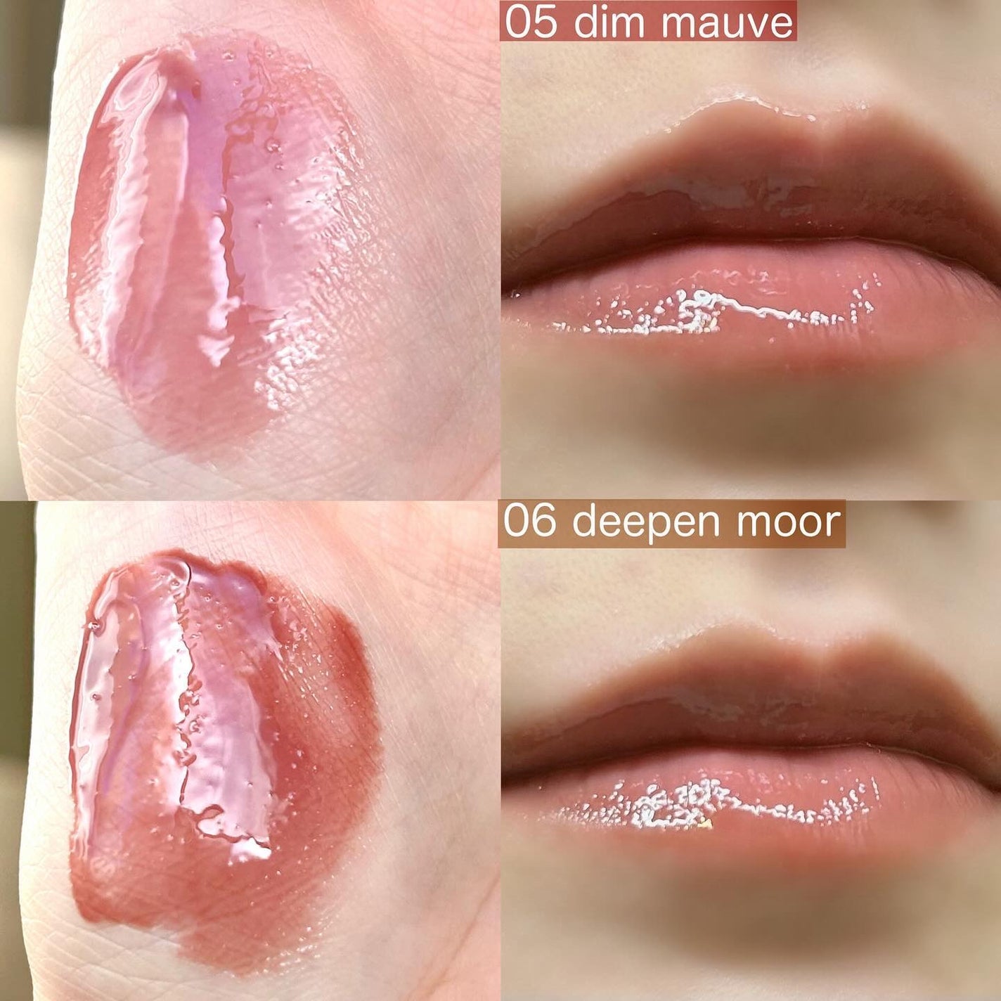 グラスティングカラーグロス/rom&nd/リップグロスを使ったクチコミ(7枚目)