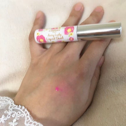 ジューシーレディリキッドチーク No.01 ローズポップ/キャンメイク/リキッドチークを使ったクチコミ(3枚目)