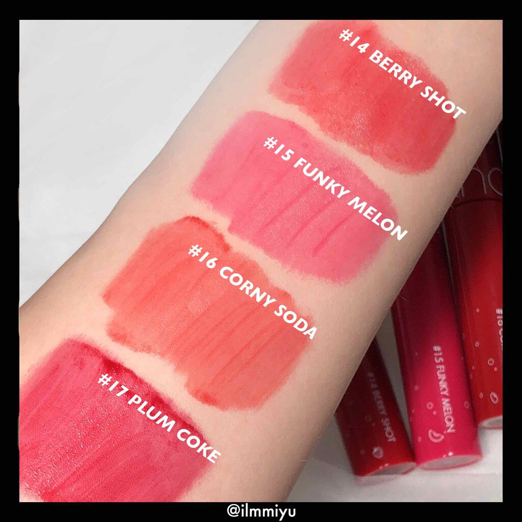 ジューシーラスティングティント/rom&nd/リップティントを使ったクチコミ(2枚目)