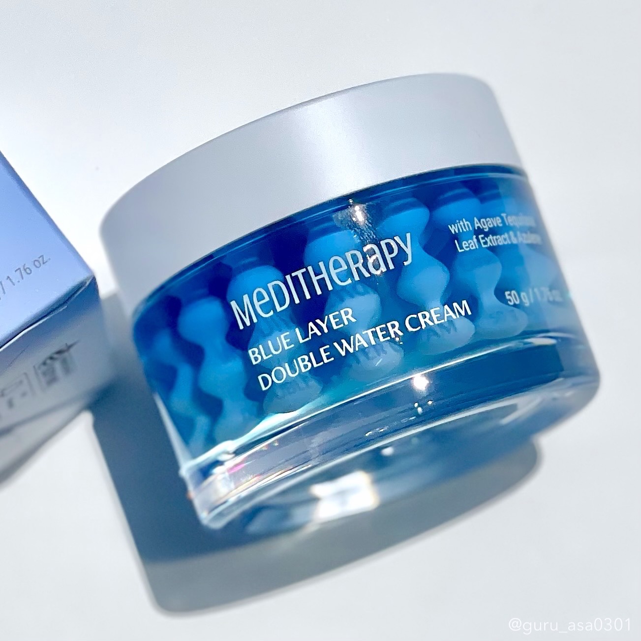 ブルーレイヤーダブルウォータークリーム/MEDITHERAPY/フェイスクリームを使ったクチコミ（2枚目）
