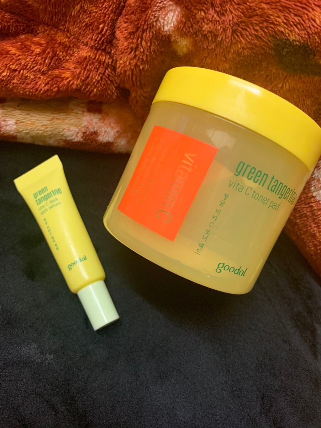 グリーンタンジェリン ビタCダークスポットケアパッド/goodal/トナーパッドを使ったクチコミ(1枚目)