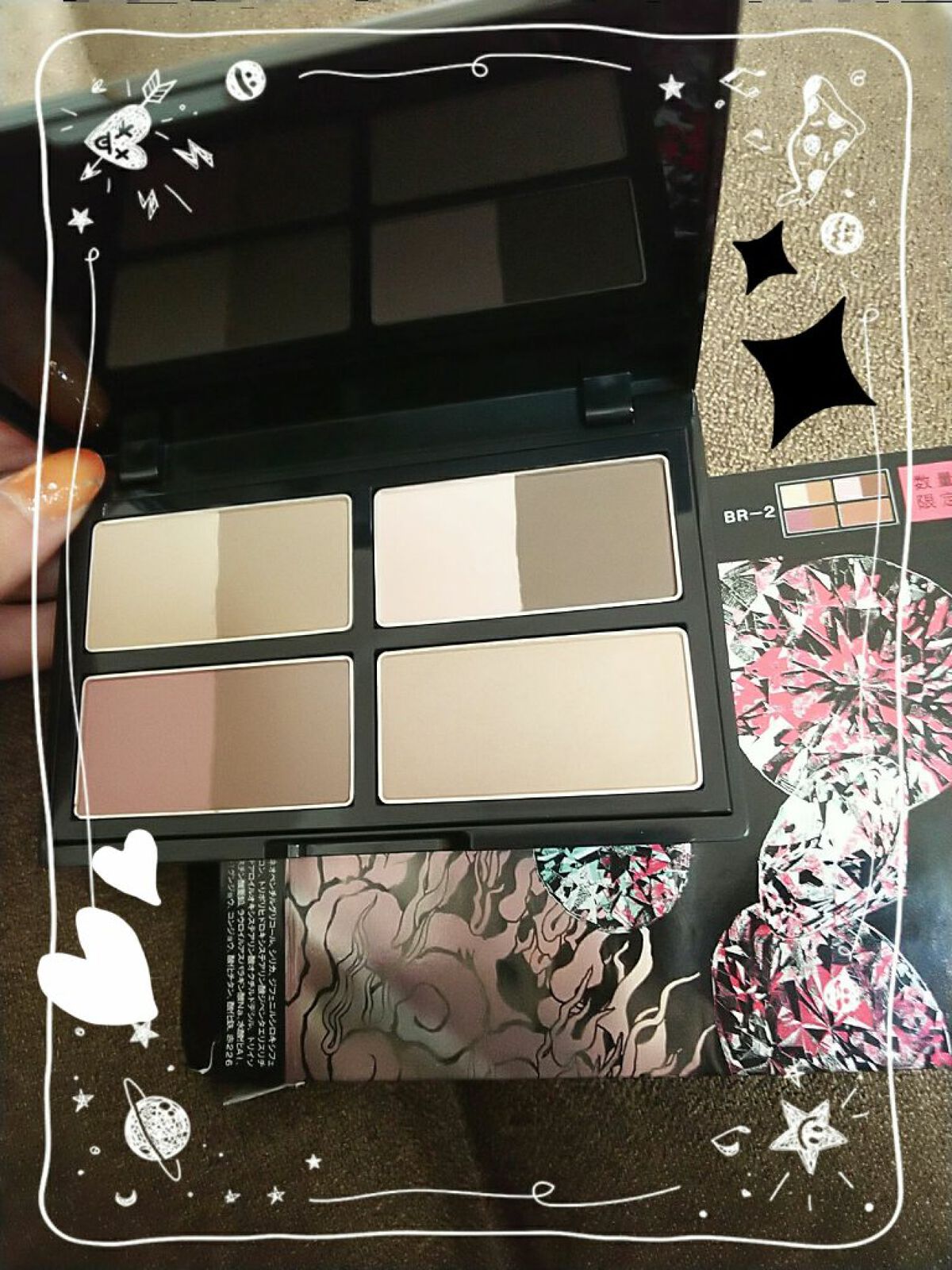 KATE 魂コレクション デザイニングシェードパレット３D BR-2 クールシェード/KATE/シェーディングを使ったクチコミ（1枚目）