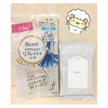 Biore
メイクの上からリフレッシュシート♔.ﾟ
顔用シート  １２枚

🌸無香料とアクアシトラスの香りの2種類
🌸そっとおさえるだけで
     汗・皮脂・くずれたファンデを吸着

⚠️肌をこすらず