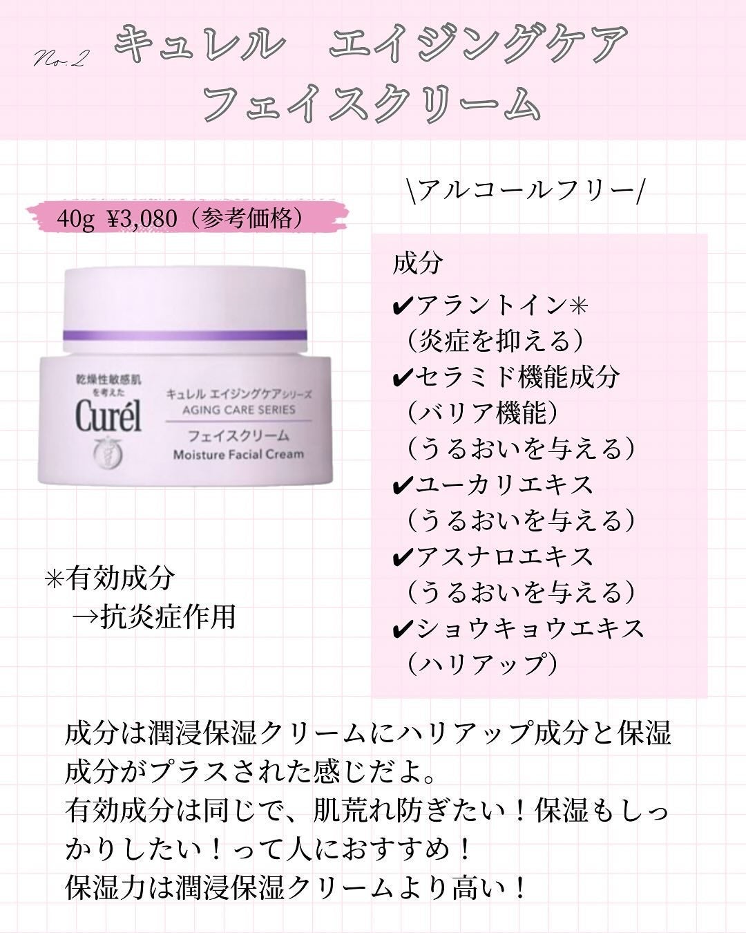 潤浸保湿 フェイスクリーム/キュレル/フェイスクリームを使ったクチコミ(3枚目)