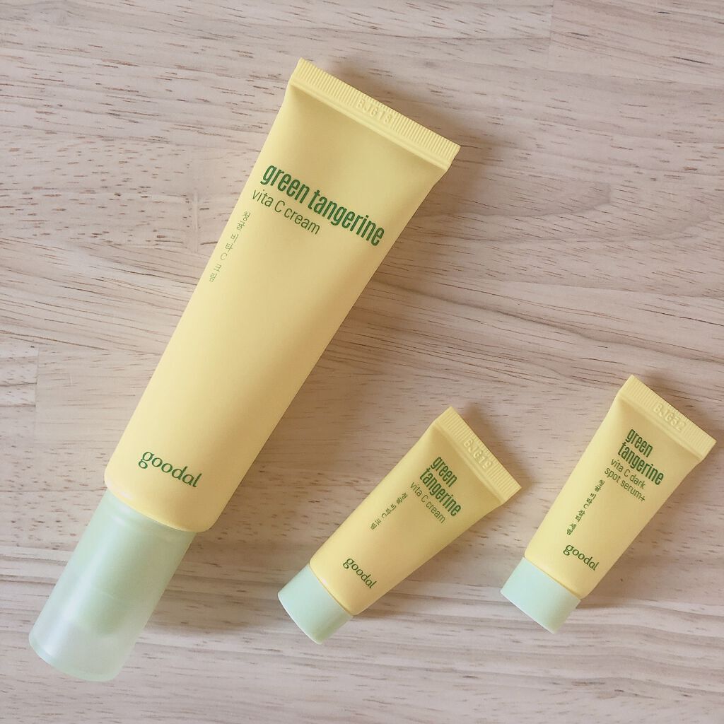 グーダルVクリーム(goodal GREEN TANGERINE V CREAM SET)/goodal/フェイスクリームを使ったクチコミ（1枚目）