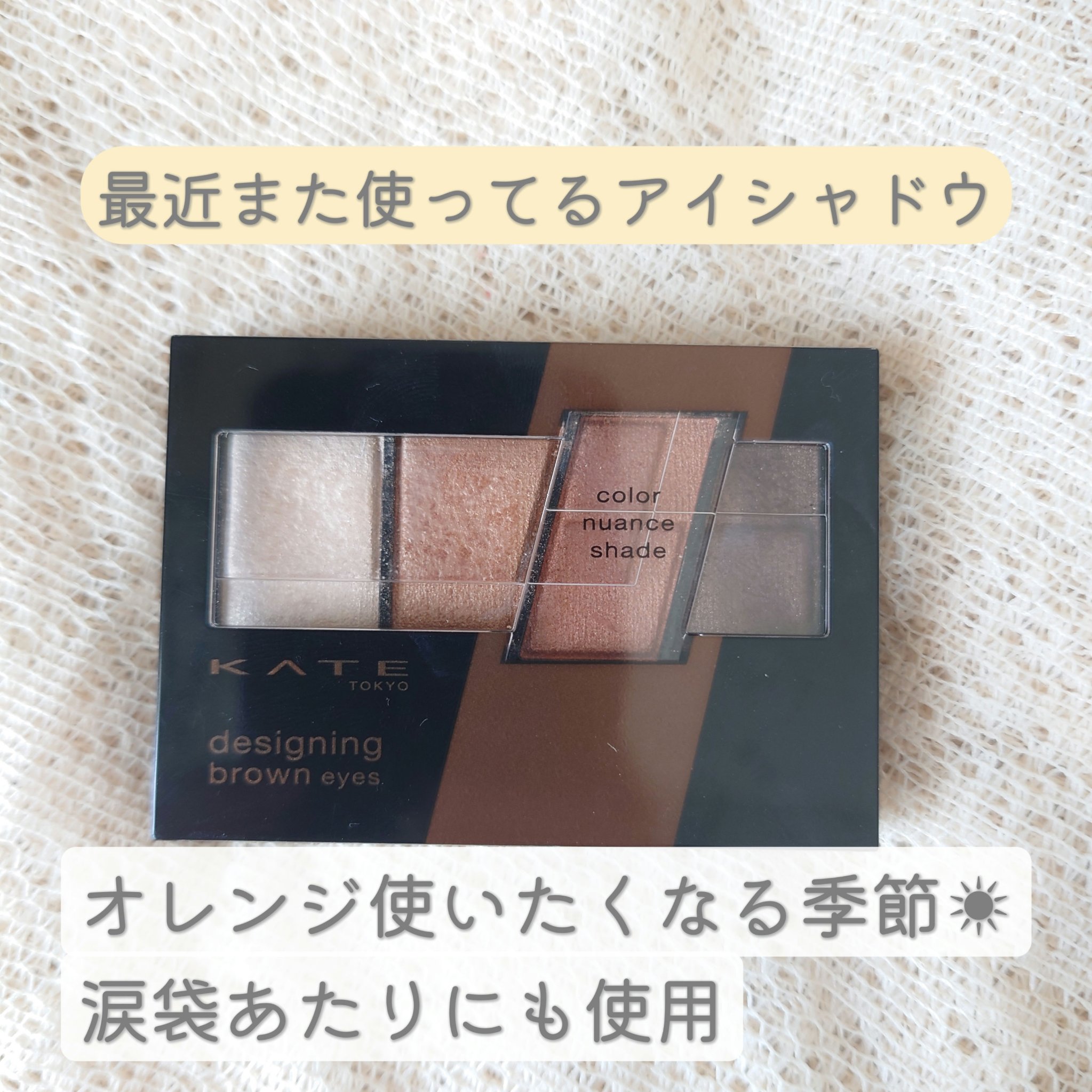 デザイニングブラウンアイズ BR-1 ウォームブラウン/KATE/アイシャドウパレットを使ったクチコミ（1枚目）