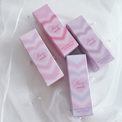 ミルクハートティントリップアンドチーク/Merrymonde/リップティントを使ったクチコミ(8枚目)