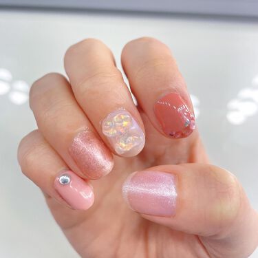 ネイルシール セリアを使った口コミ かわいいに振り切ったネイル さきほどの投 By Me 美容系インフルエンサー 混合肌 30代前半 Lips