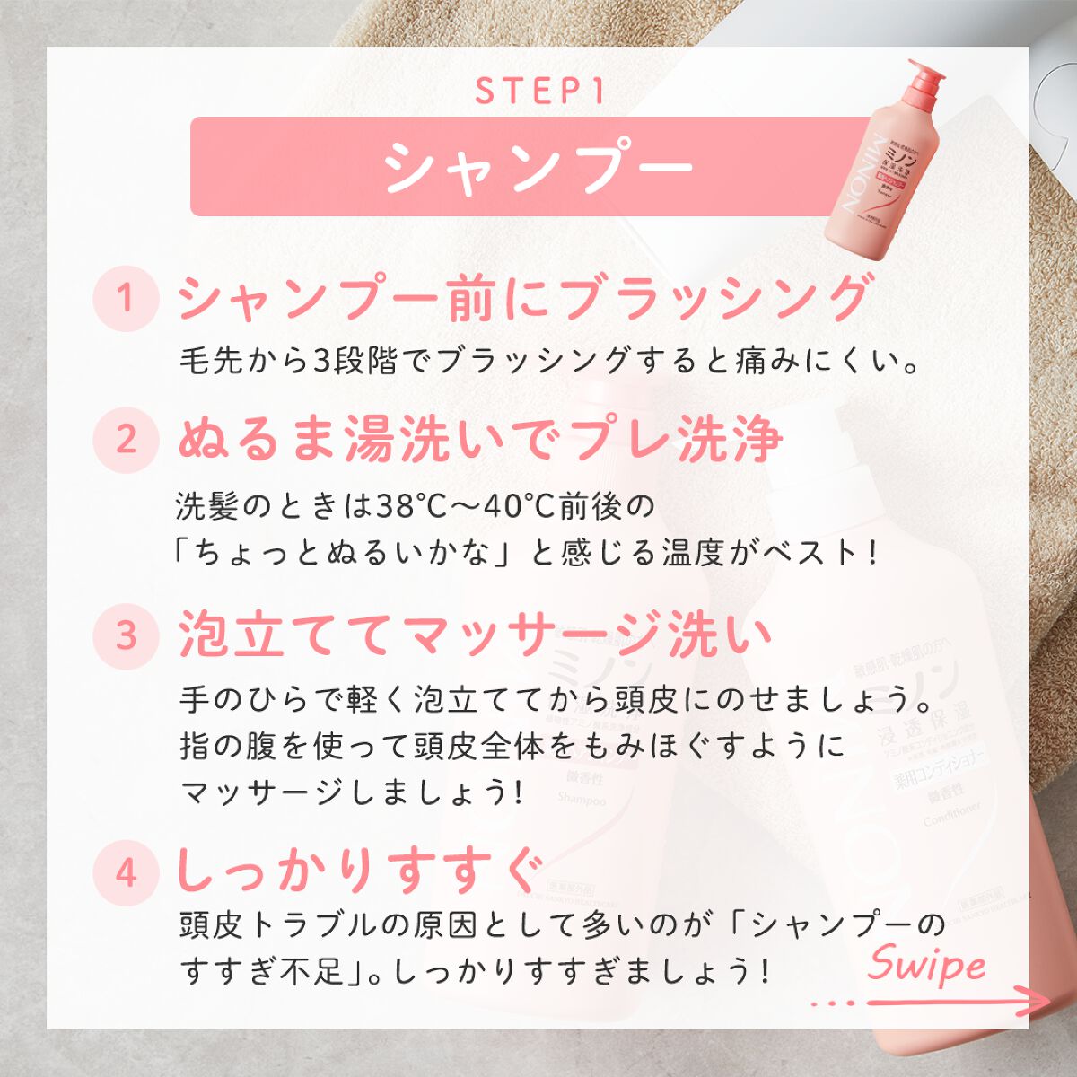 ミノン薬用ヘアシャンプー／薬用コンディショナー/ミノン/市販シャンプーを使ったクチコミ（2枚目）