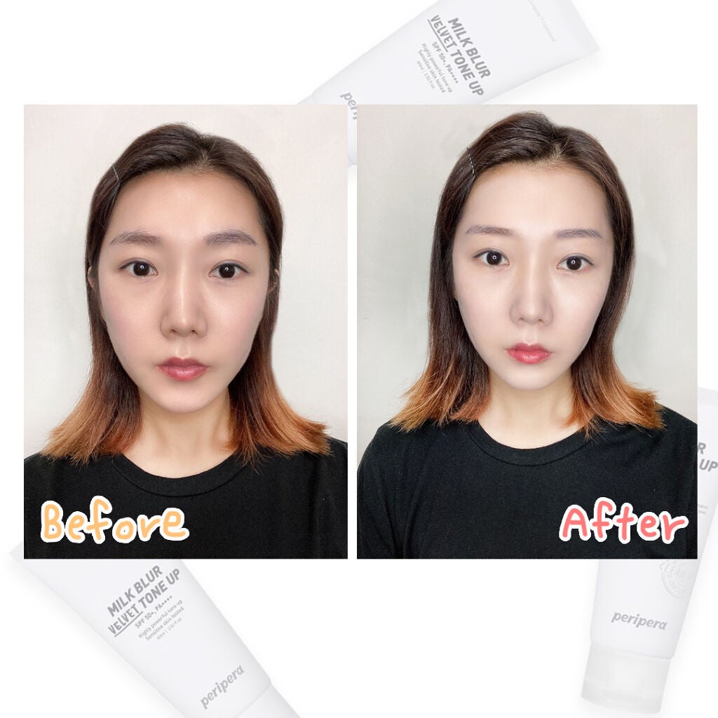 ミルク ブラー トーン アップ クリーム/PERIPERA/化粧下地を使ったクチコミ(3枚目)