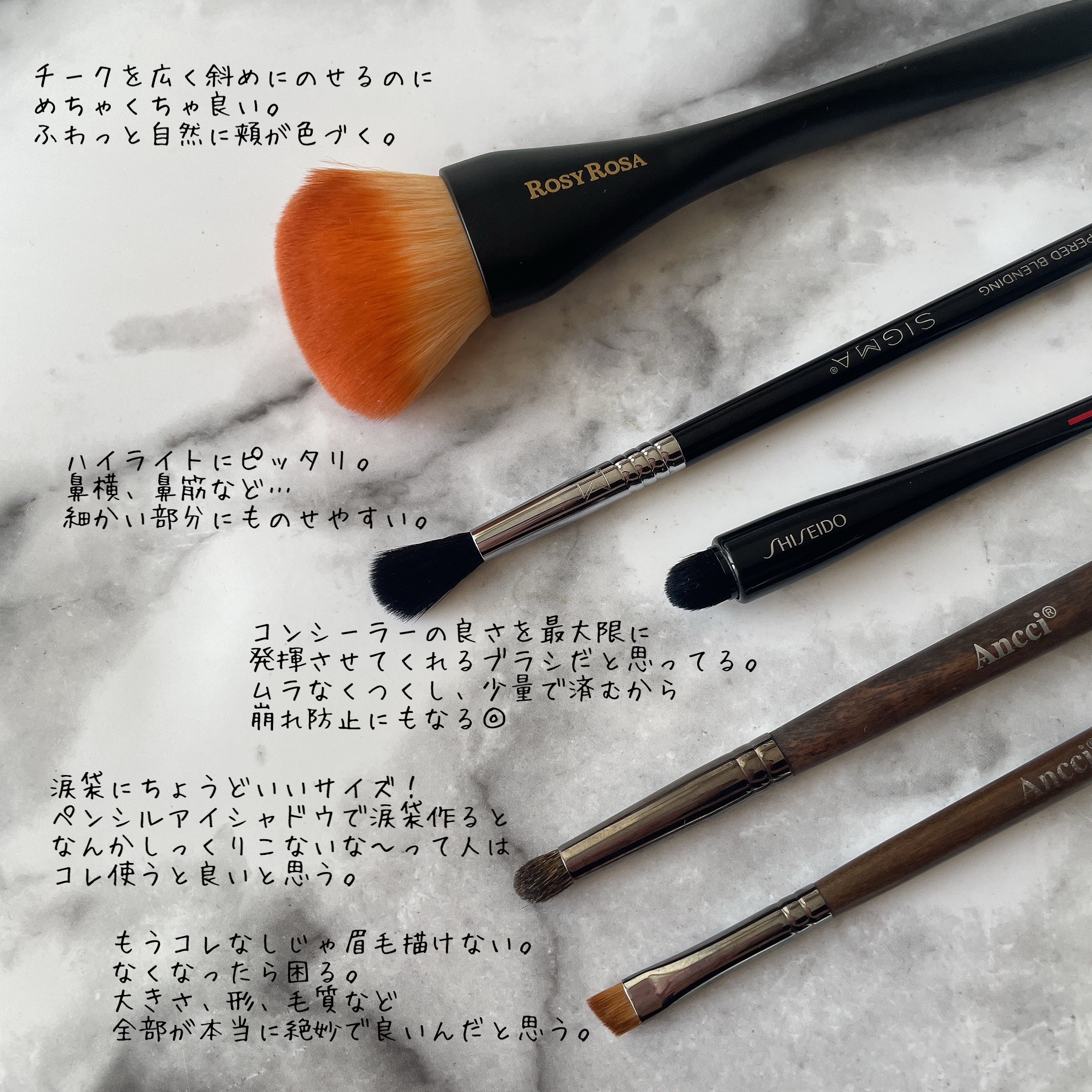ebony 21/Ancci brush/メイクブラシを使ったクチコミ（3枚目）