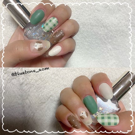 セミキュアジェルネイル(ハンド)/ohora/ネイルシールを使ったクチコミ(4枚目)