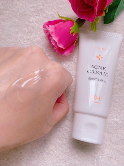 NIKI PITA 薬用アクネクリームのクチコミ「🌺薬用アクネクリーム(保湿ジェルクリーム)
⭐️なめらかなテクスチャーでお肌に塗るとざらつき.....」(2枚目)
