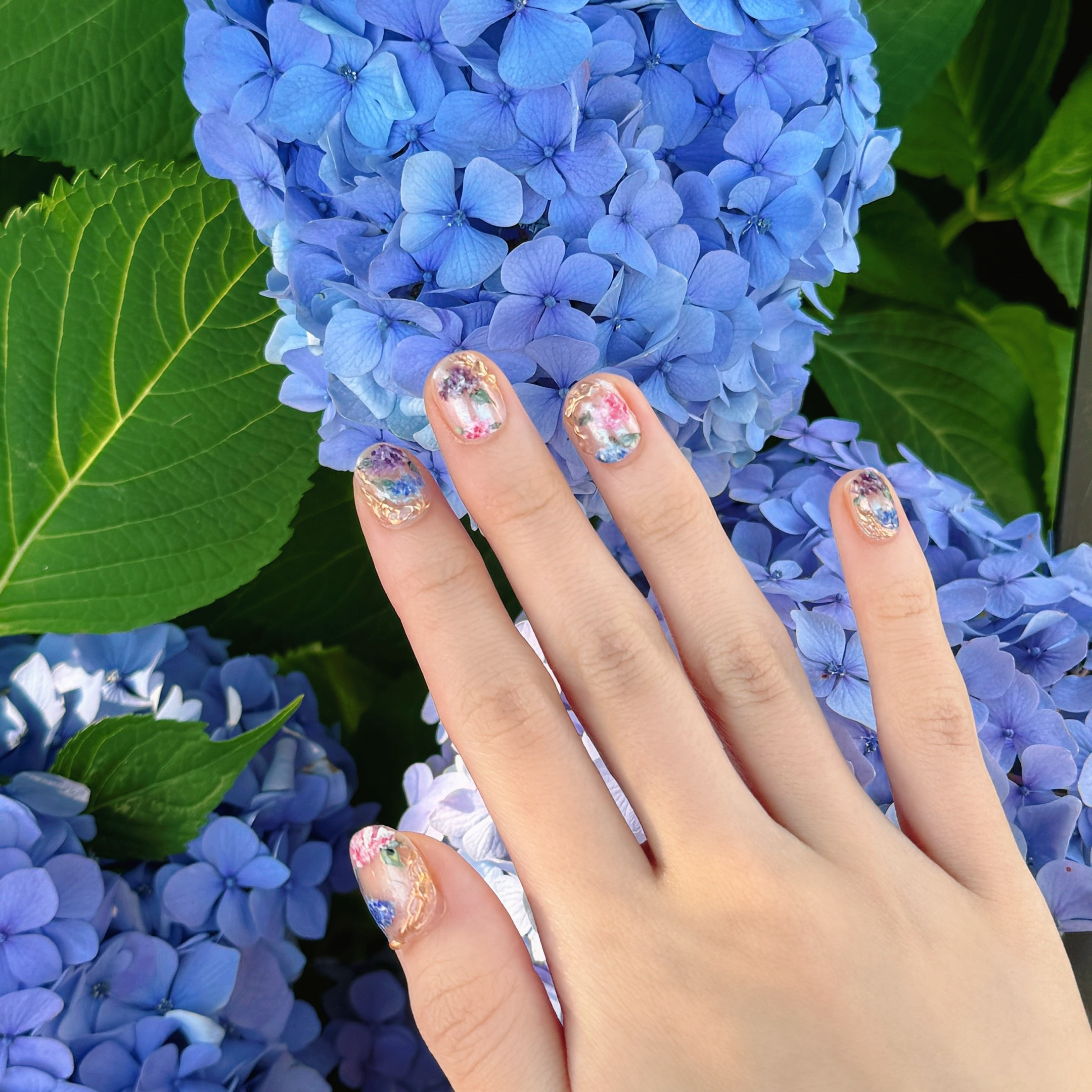 #あじさいネイル,#紫陽花ネイル,#アジサイネイル,#ネイル,#ニュアンスネイル,#ご機嫌夏ネイルのネイルデザイン