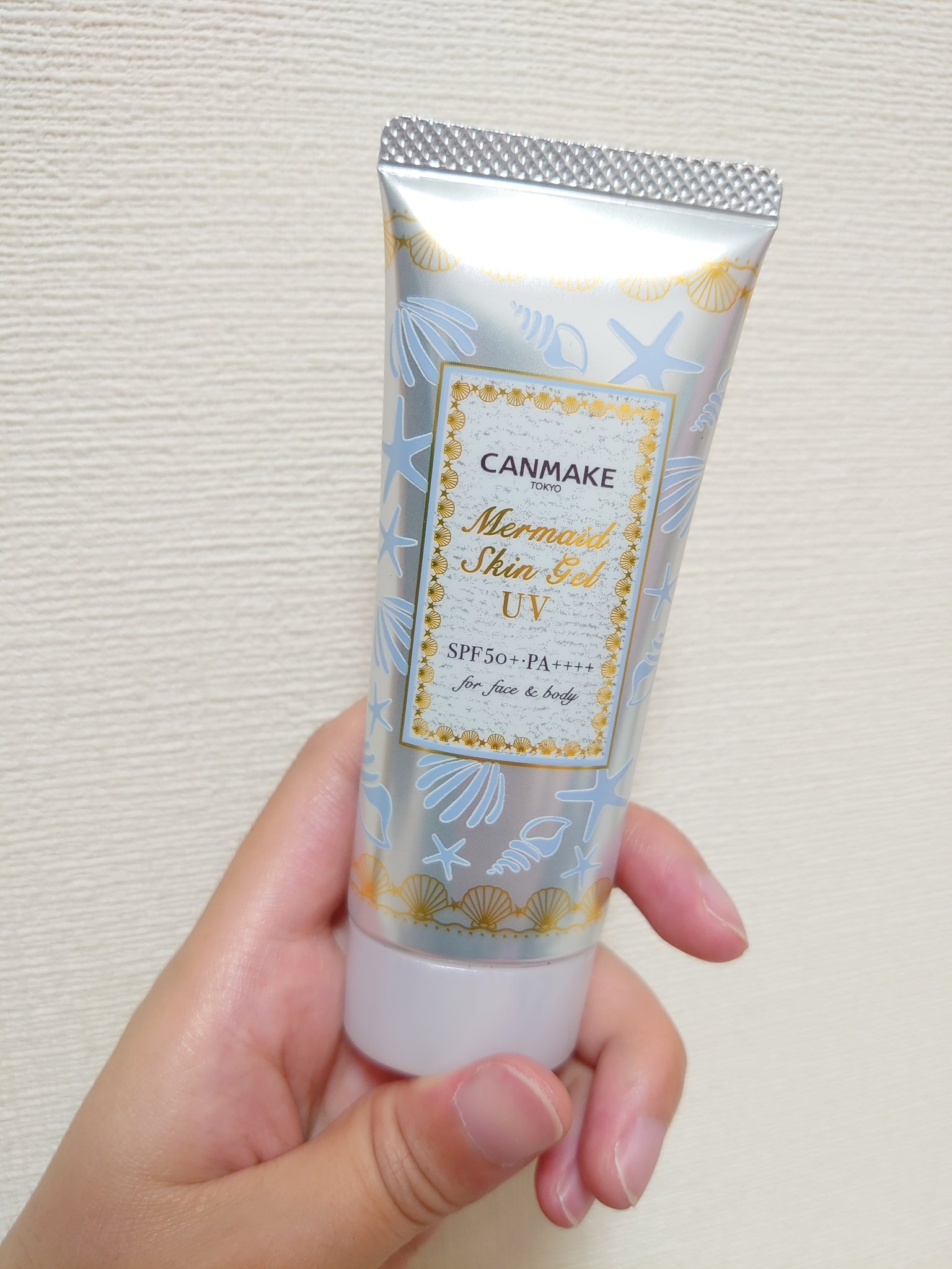 マーメイドスキンジェルUV 02 ホワイト/キャンメイク/日焼け止めジェルを使ったクチコミ（1枚目）