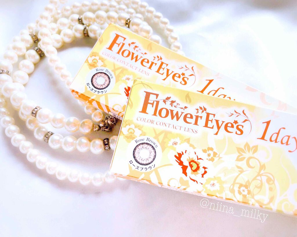 フラワーアイズ ワンデー/株式会社ビューフロンティア/ワンデー(1DAY)カラコンを使ったクチコミ(1枚目)