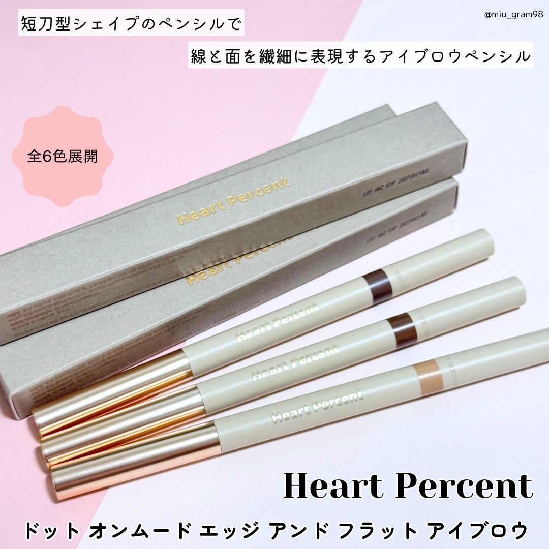 ドット オン ムードエッジ アンド フラットアイブロウ/Heart Percent/アイブロウペンシルを使ったクチコミ(2枚目)