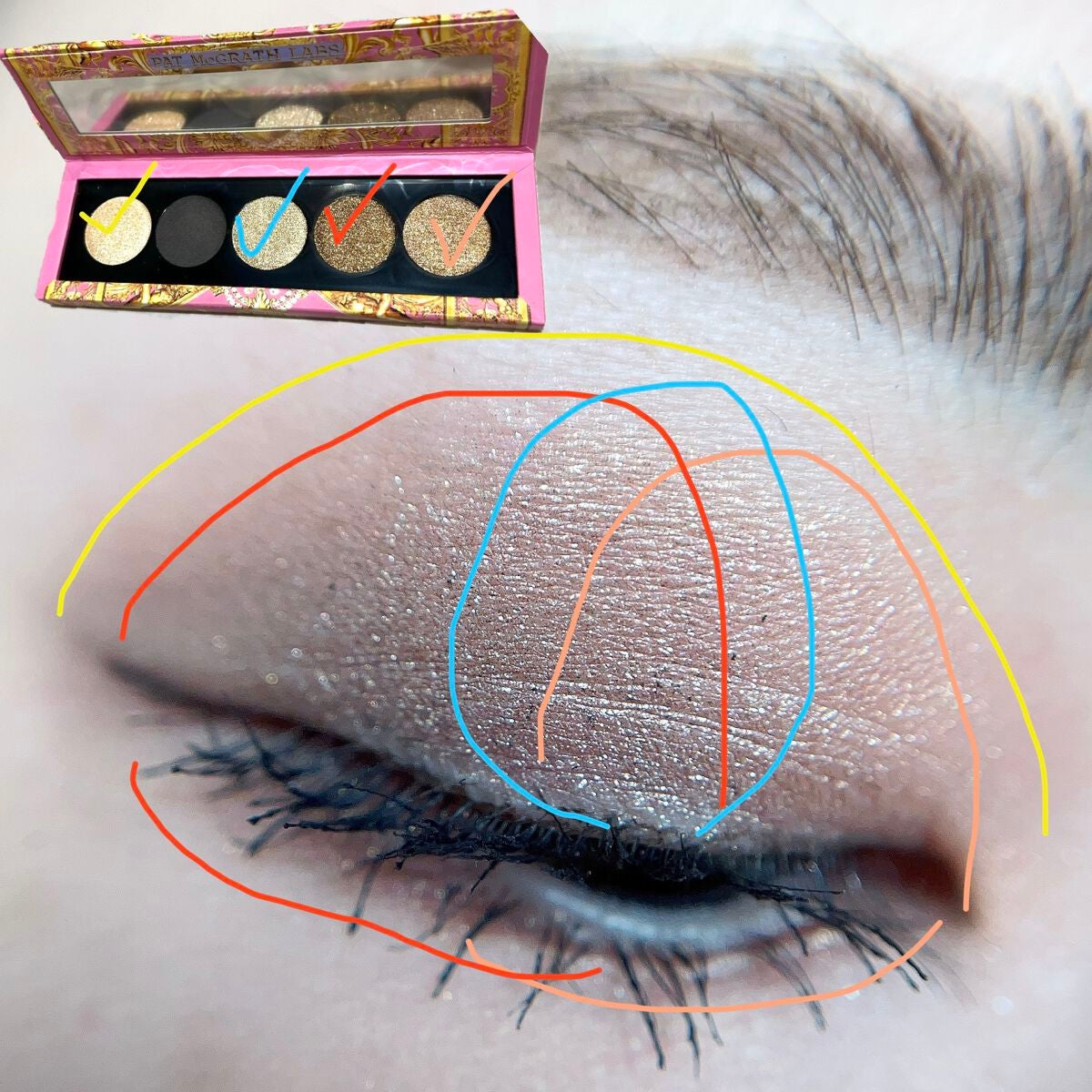 Celestial Nirvana Eye Shadow Palette/PAT McGRATH LABS/アイシャドウパレットを使ったクチコミ(4枚目)