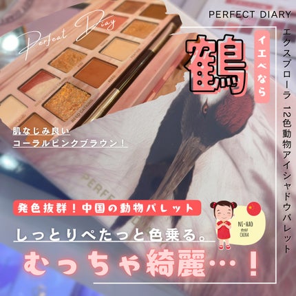エクスプローラ12色 動物アイシャドウパレット タンチョウ鶴 エクスプローラ12色 動物アイシャドウパレット タンチョウ鶴