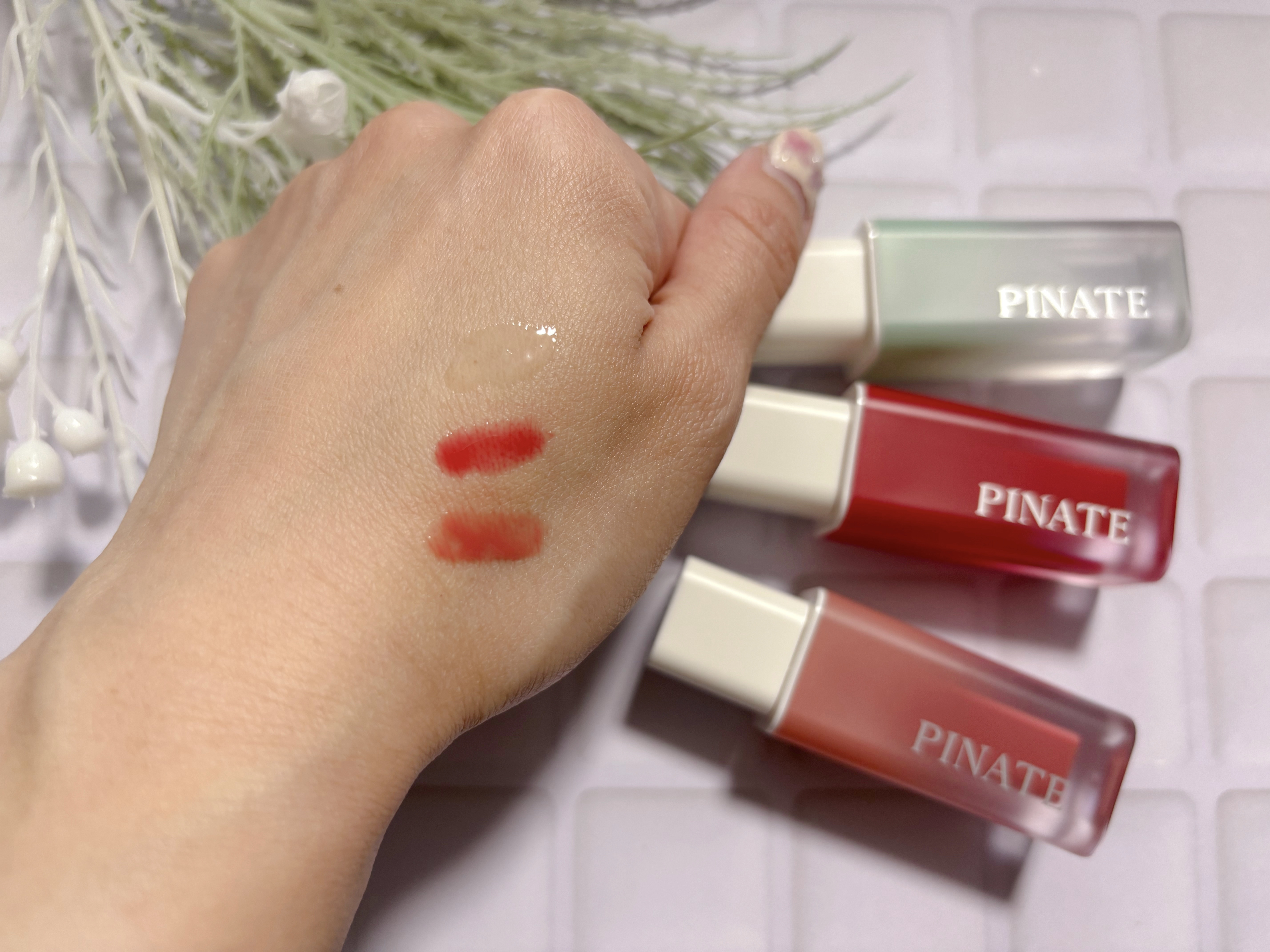 ナチュラルブルームリップオイルセラム 3色セット/PINATE/リップグロスを使ったクチコミ（3枚目）