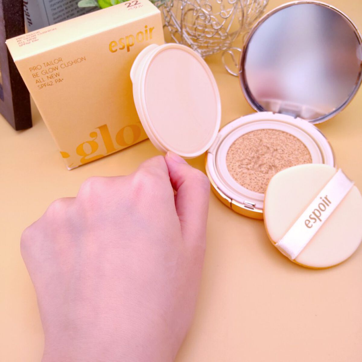 プロテーラービーグロウクッション(オールニュー)/espoir/クッションファンデーションを使ったクチコミ（3枚目）