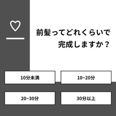 kazamai on LIPS 「【質問】前髪ってどれくらいで完成しますか？【回答】・10分未満..」（1枚目）