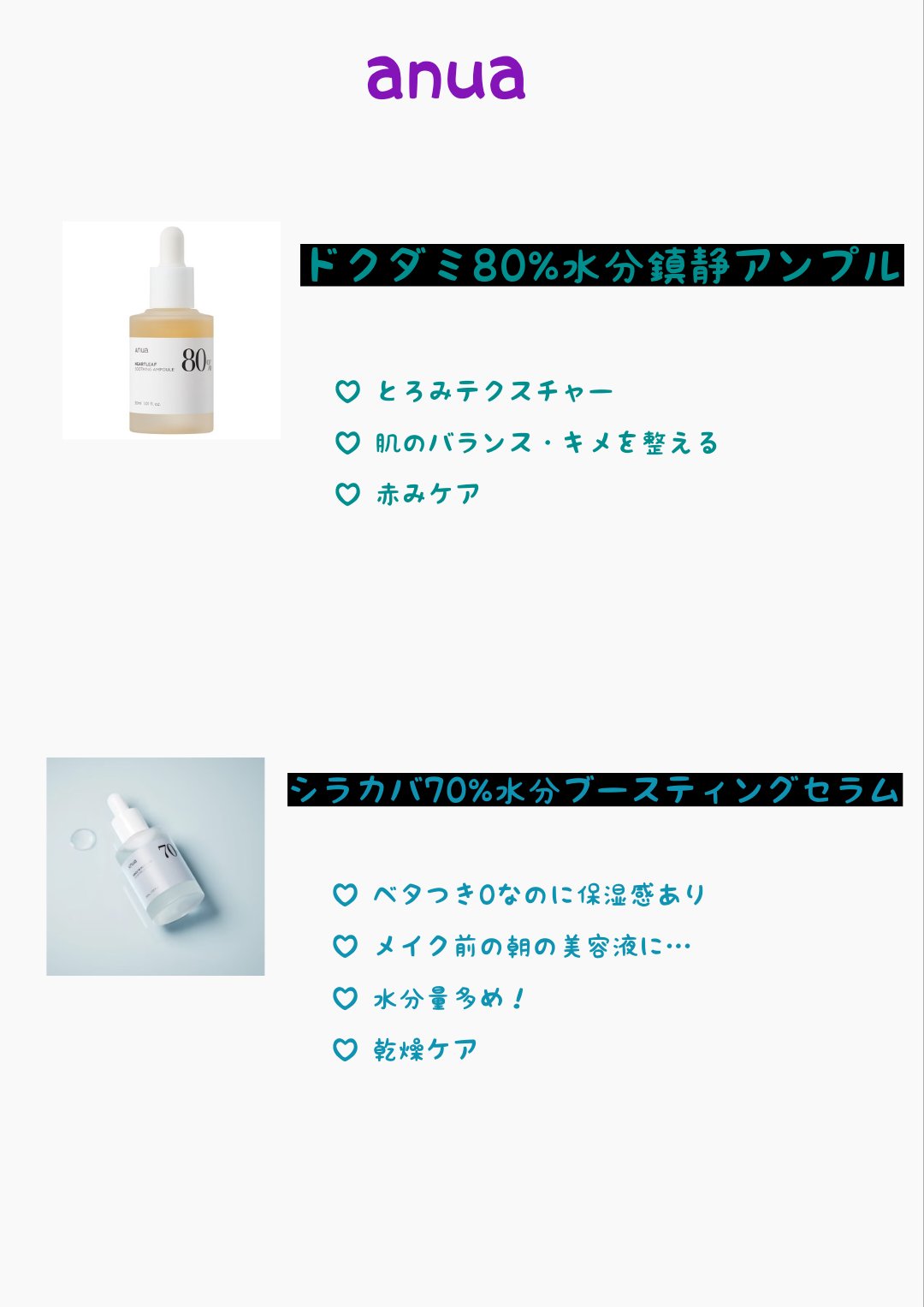 ドクダミ80％スージングアンプル/Anua/美容液を使ったクチコミ（1枚目）