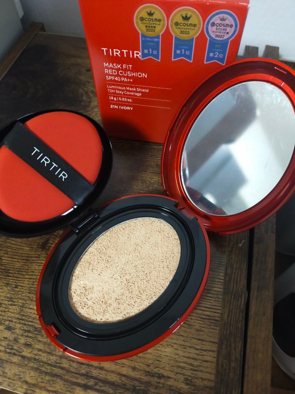 マスク フィット レッド クッション/TIRTIR(ティルティル)/クッションファンデーションを使ったクチコミ(3枚目)