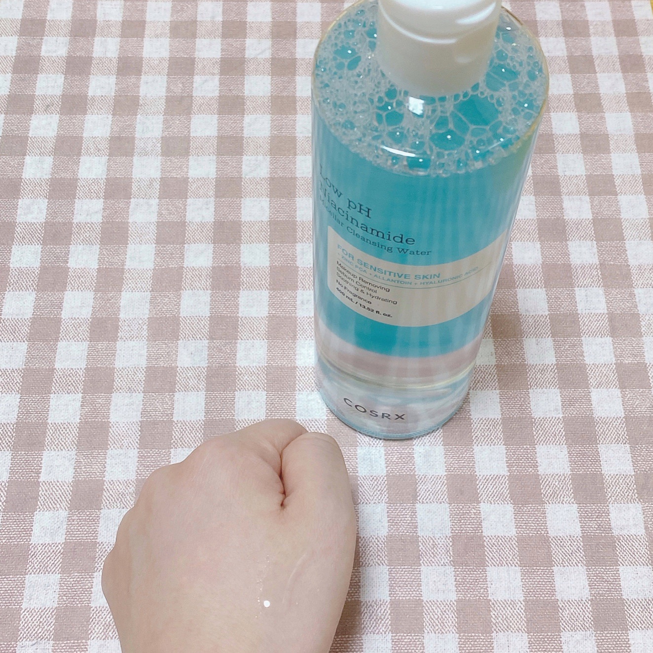 弱酸性 ナイアシンアミド ミセラークレンジングウォーター/COSRX/クレンジングウォーターを使ったクチコミ（2枚目）