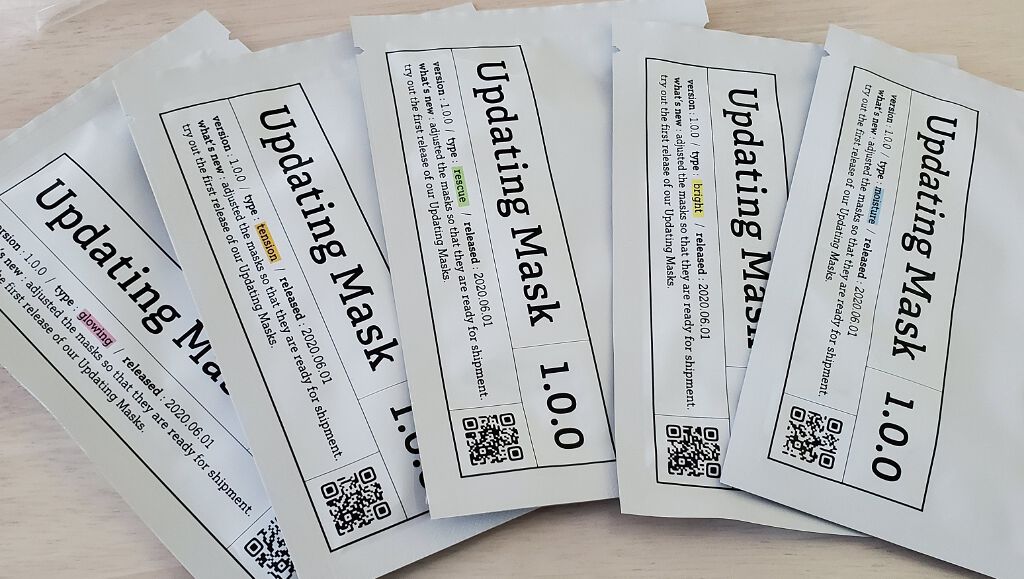 Updating Mask 1.0.0 5タイプセット 1セット5枚入り/meol/シートマスク・パックを使ったクチコミ(1枚目)