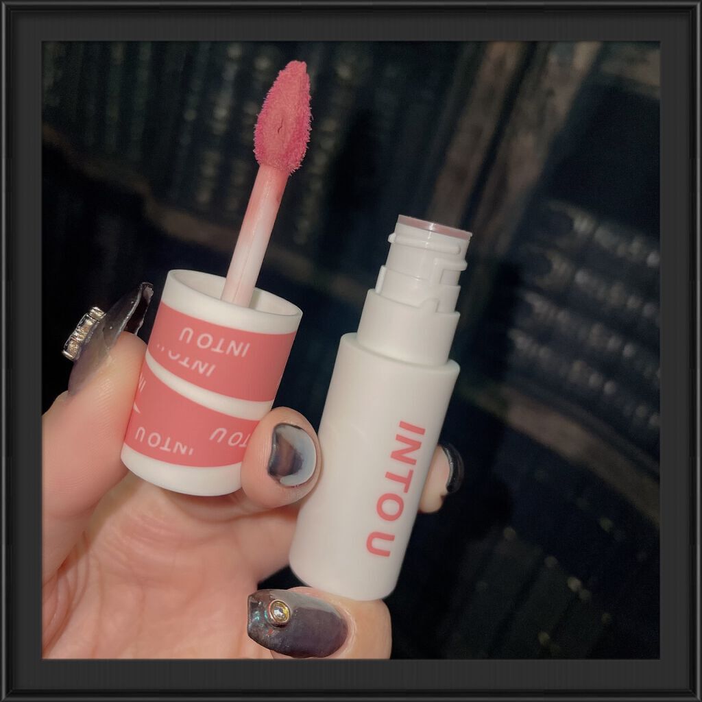 スーパーマットリップ＆チークマッド/INTO U/口紅を使ったクチコミ（3枚目）