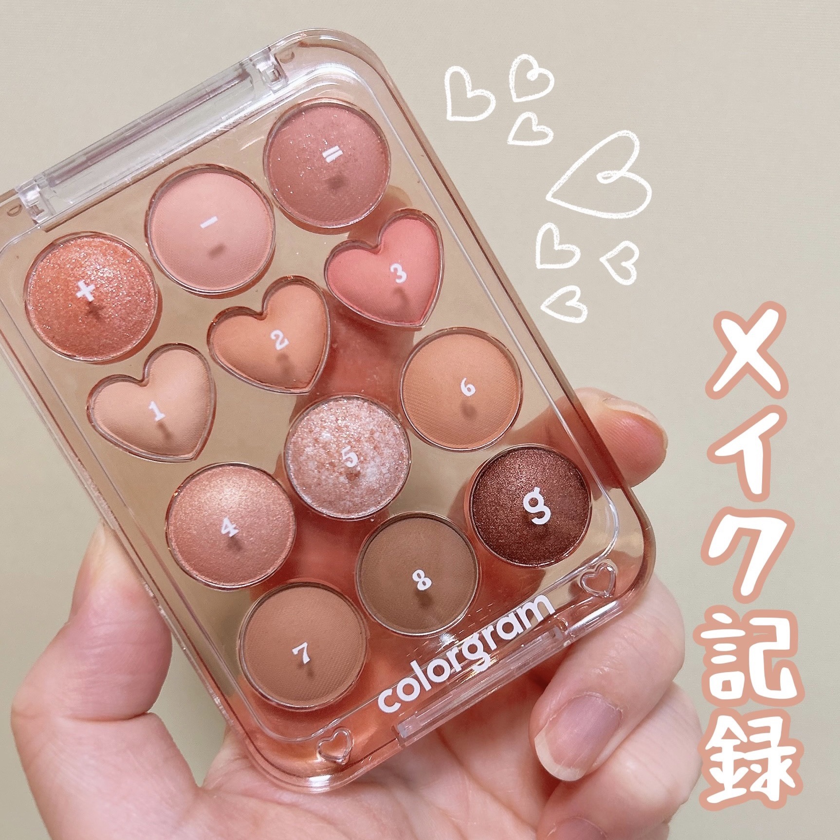 目元チュートリアルアイパレット/Colorgram/アイシャドウパレットを使ったクチコミ（1枚目）