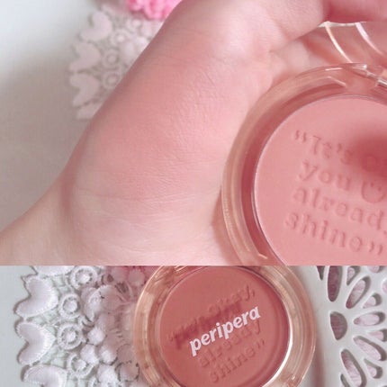 ピュア ブラッシュド サンシャイン チーク 02 ミルクティー気分(MILKTEA CORAL)/PERIPERA/パウダーチークを使ったクチコミ(2枚目)