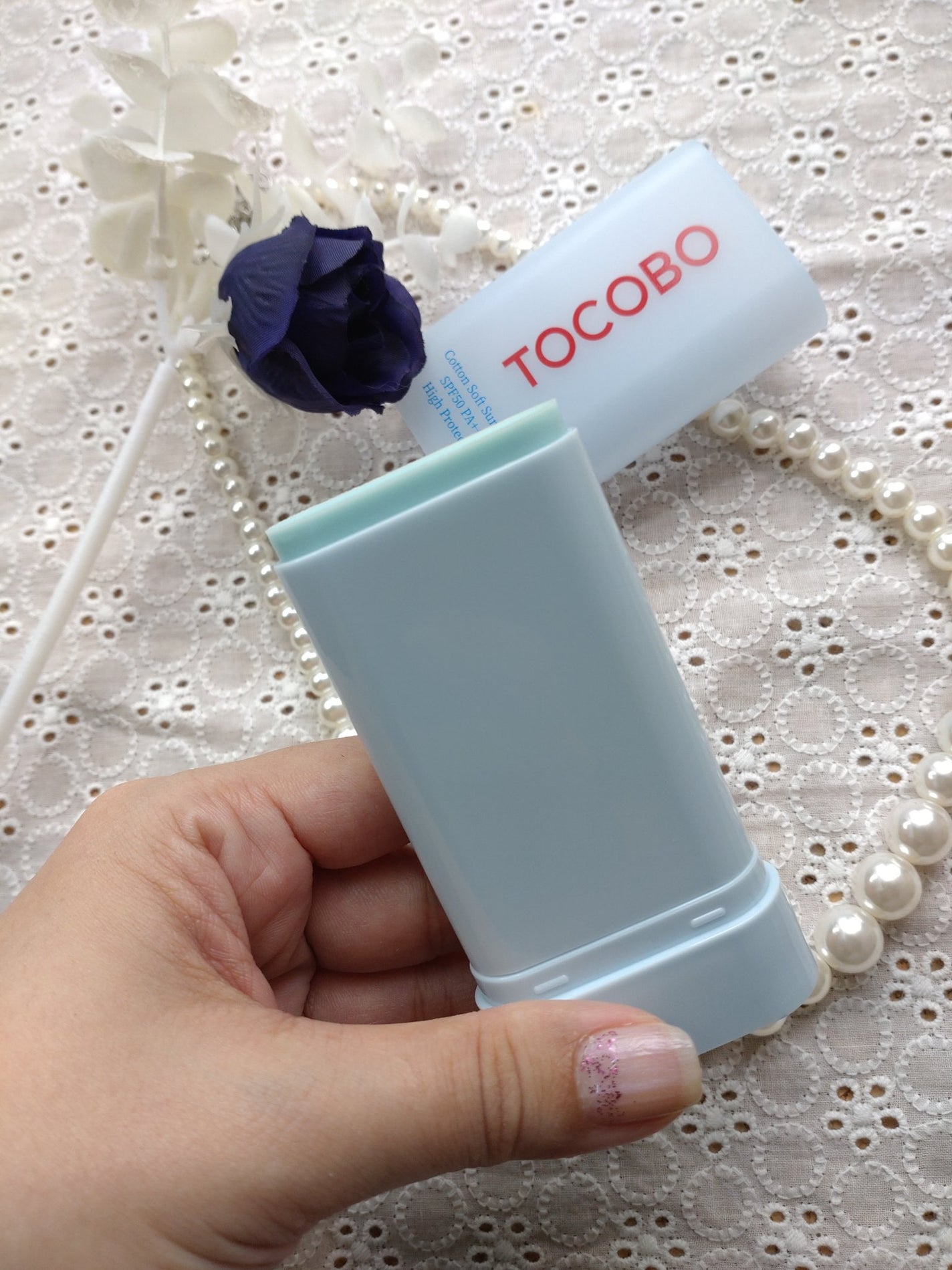 コットンソフトサンスティック/TOCOBO/日焼け止めスティックを使ったクチコミ(2枚目)