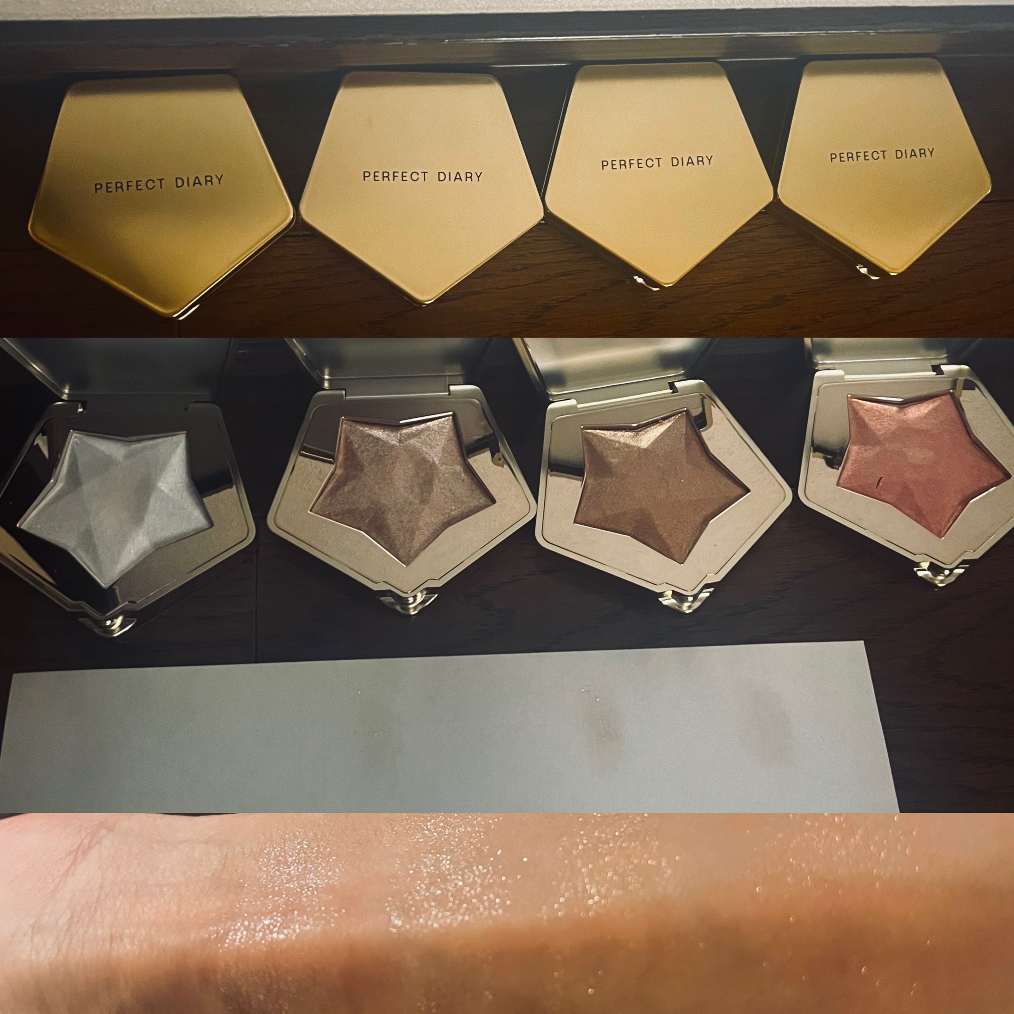 スターダストダイヤモンドハイライトパウダー/PERFECT DIARY/パウダーハイライトを使ったクチコミ（1枚目）