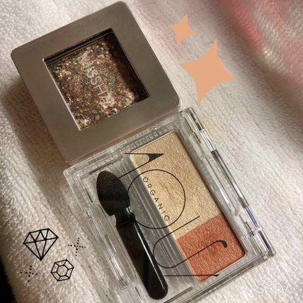 オーガニックデュオシャドー 05 シャンパンオレンジ/アクア・アクア/アイシャドウパレットを使ったクチコミ(1枚目)