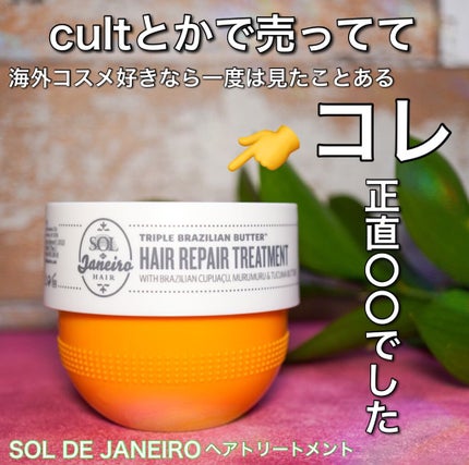 TRIPLE BRAZILIAN BUTTER HAIR REPAIR TREATMENT/SOL DE JANEIRO/洗い流すヘアトリートメントを使ったクチコミ(1枚目)
