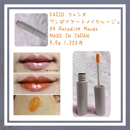 ワンデイ アートメイク ルージュ/FASIO/口紅を使ったクチコミ(1枚目)