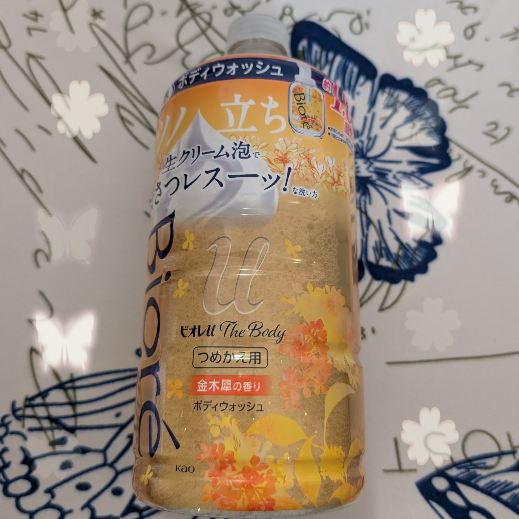 ビオレｕザ ボディ 泡タイプ ボディウォッシュ 金木犀の香り 詰め替え 780ml/ビオレu/ボディソープを使ったクチコミ（1枚目）