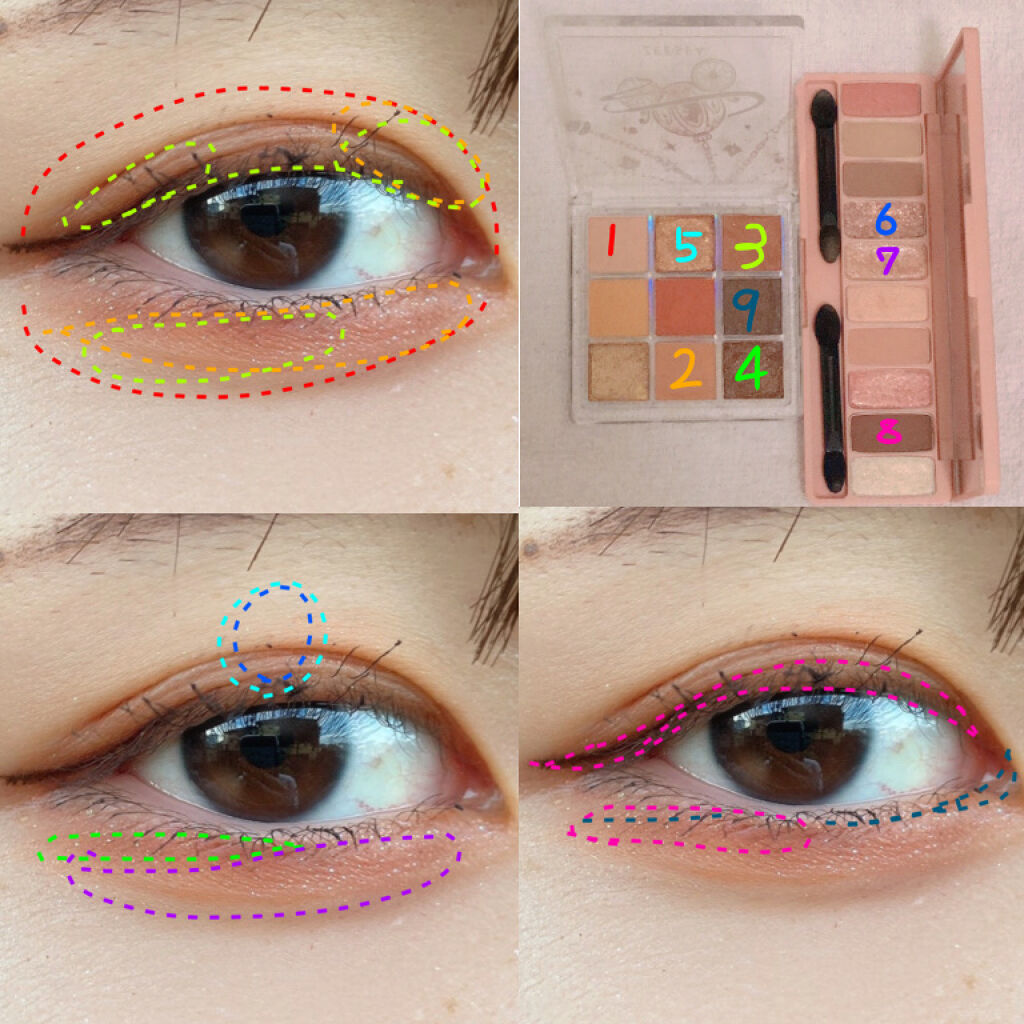 プレイカラー アイシャドウ/ETUDE/アイシャドウパレットを使ったクチコミ（3枚目）