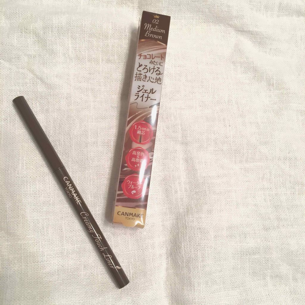 クリーミータッチライナー/キャンメイク/ジェルアイライナーを使ったクチコミ（1枚目）
