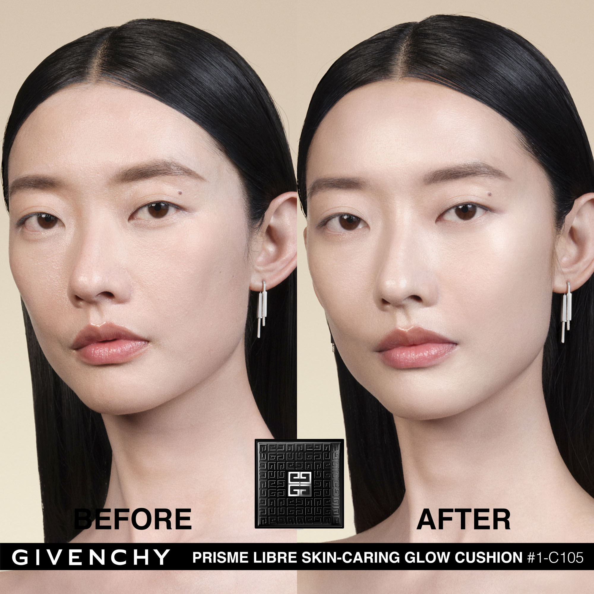 プリズム・リーブル・スキンケアリング・グロウ・クッション/GIVENCHY/クッションファンデーションを使ったクチコミ（3枚目）
