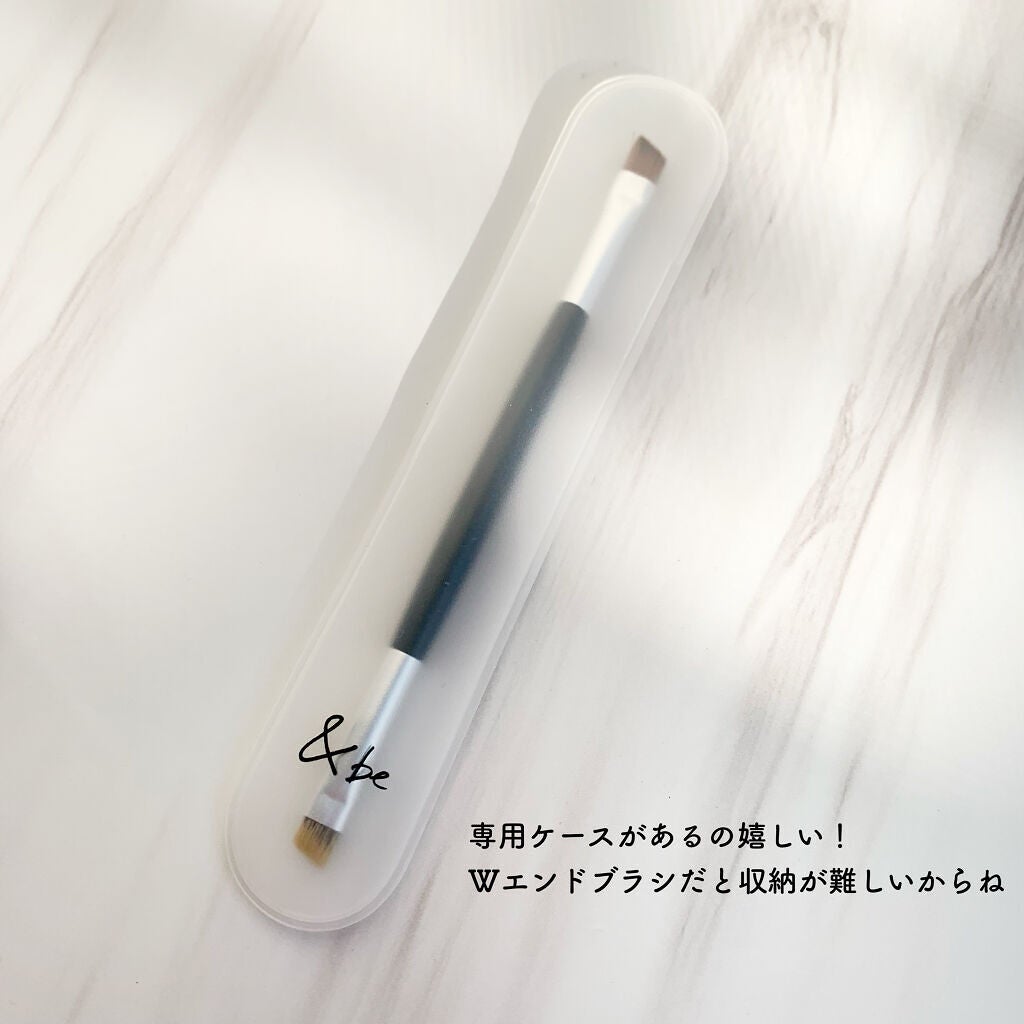 ダブルエンドアイブロウブラシ熊野筆/&be/メイクブラシを使ったクチコミ(2枚目)