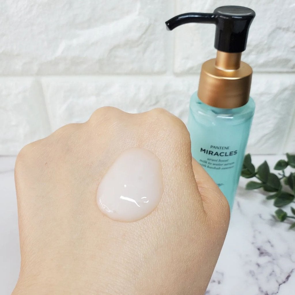 ミラクルズ うるおいブーストミルクウォーターセラム/パンテーン/アウトバストリートメントを使ったクチコミ(2枚目)